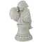 9" Ivory Praying Angel on Pedestal Outdoor Garden Statue